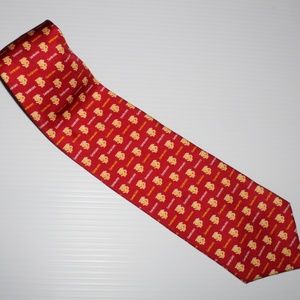 Mens Tie, FSU, Collegiate, Red and Yellow, Like Ne